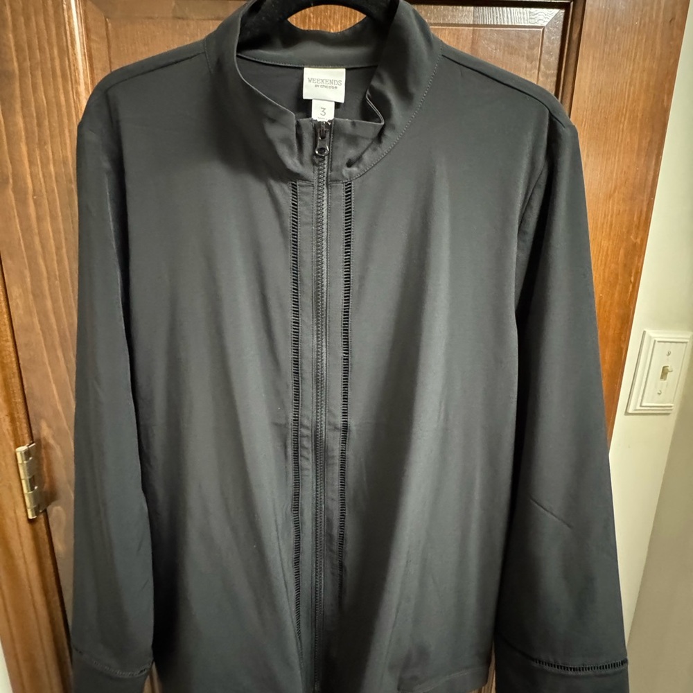 Chico's Black Lightweight Jacket Weekend Collecti… - image 1